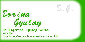 dorina gyulay business card